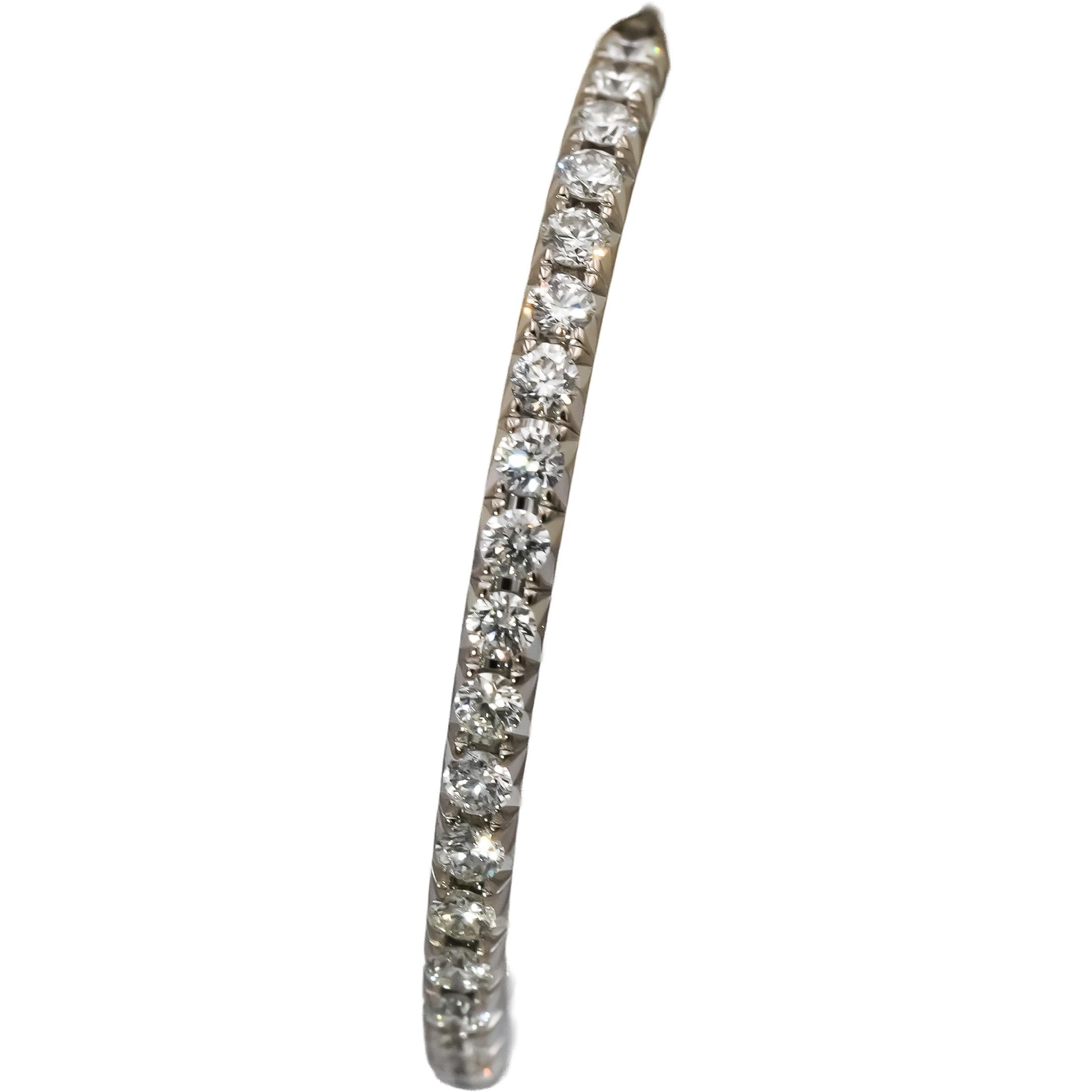TIFFANY & CO. 18k White Gold VS Diamond Metro Hoop Earrings 0.50CT 7400 Retail