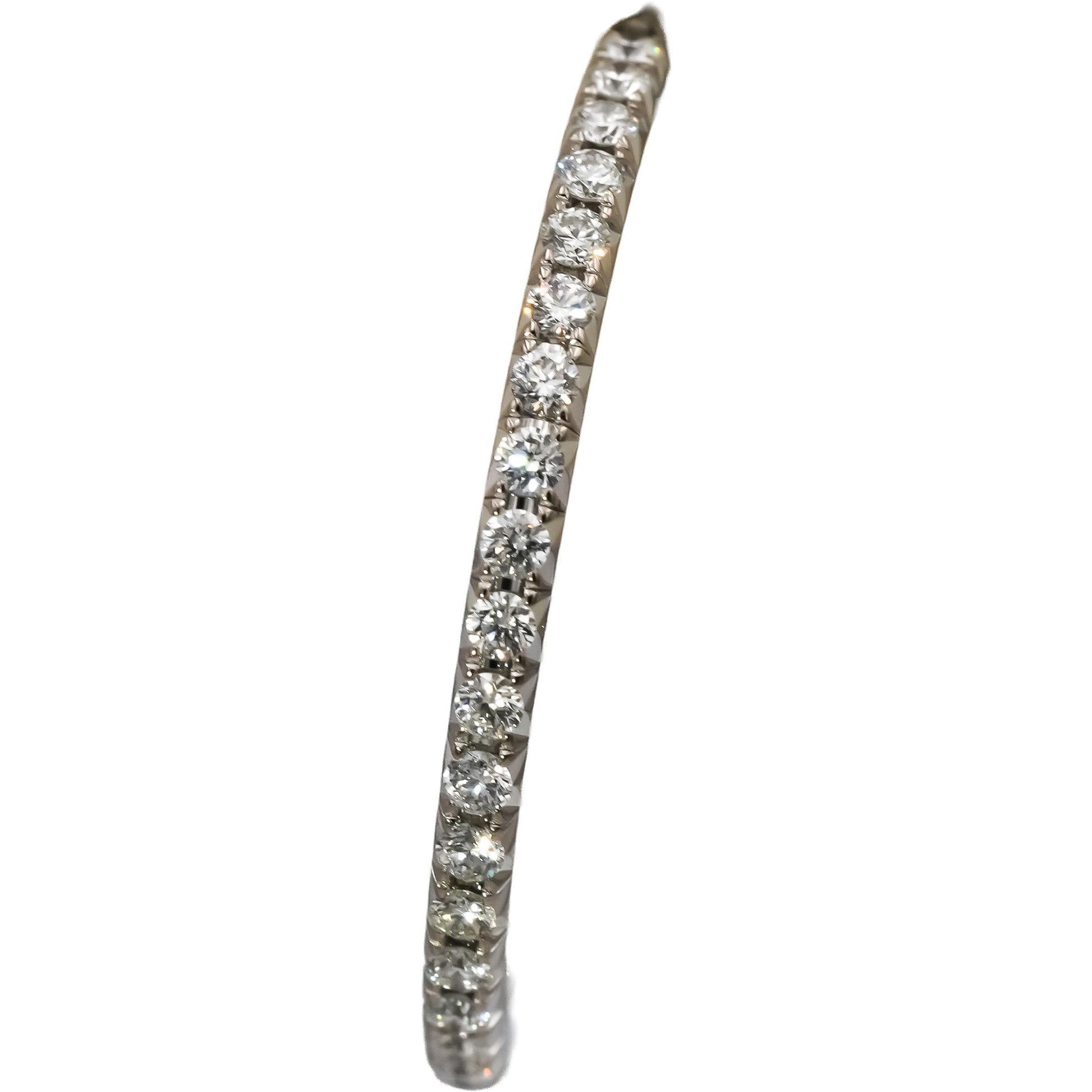 TIFFANY & CO. 18k White Gold VS Diamond Metro Hoop Earrings 0.50CT 7400 Retail