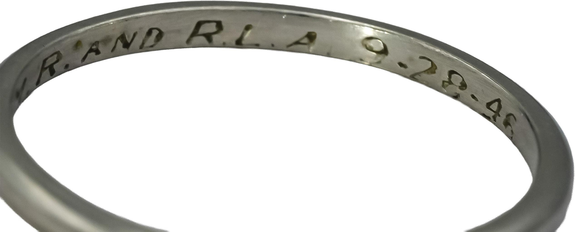 Vintage Antique Platinum Band Ring Size 7