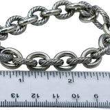 DAVID YURMAN Sterling Silver Diamond Cable Collection Bracelet .25-.35CT