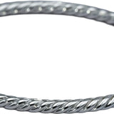 DAVID YURMAN 18k White Gold Diamond Reverse Set Inside Out Hoop Earrings 3.0CT