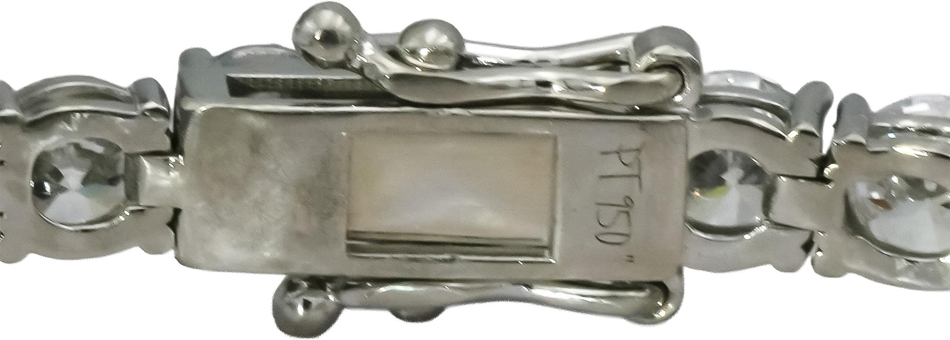 Platinum VS Round Cut Lab-Grown Diamond Tennis Bracelet 10.10CT