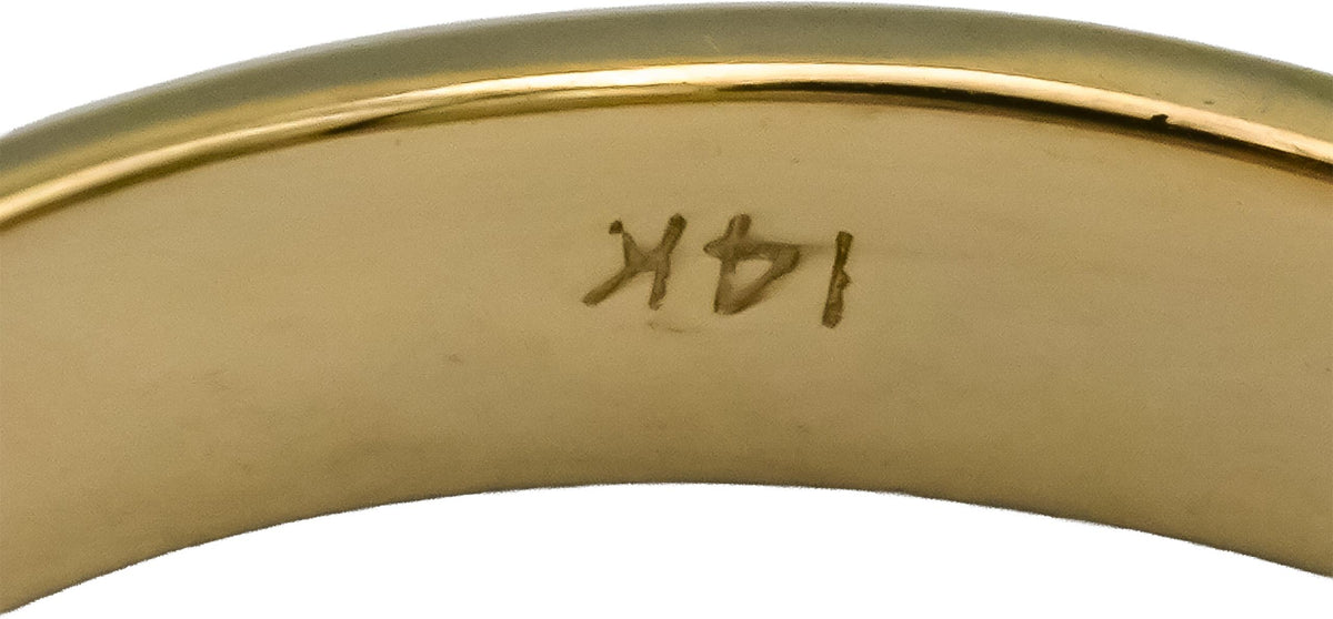 10k Yellow Gold Round Channel Set Diamond Men's Band Ring 0.25CT Size 9.75