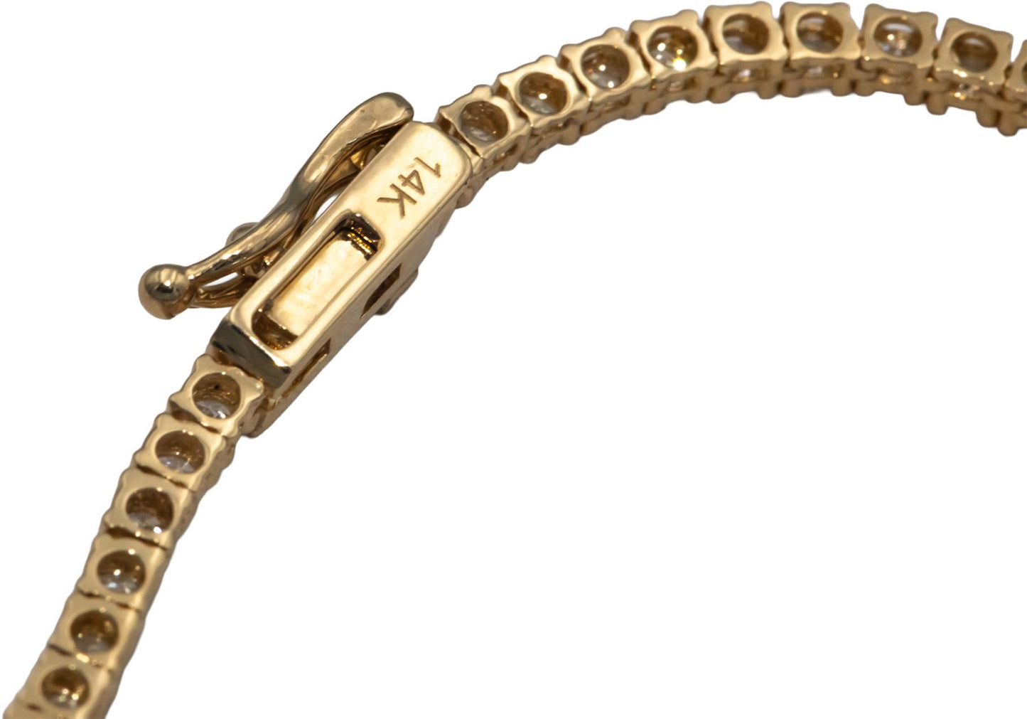 14k Yellow Gold Jewelry Round Cut Diamond Tennis Necklace 5.46CT
