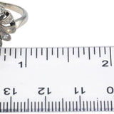 Vintage Antique 14k White Gold Diamond Ring 0.63CT w/ 0.23CT Center Size 8.25