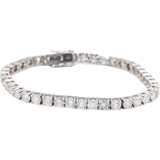 Diamond 14k White Gold Jewelry Round Cut Tennis Bracelet 11.56CT