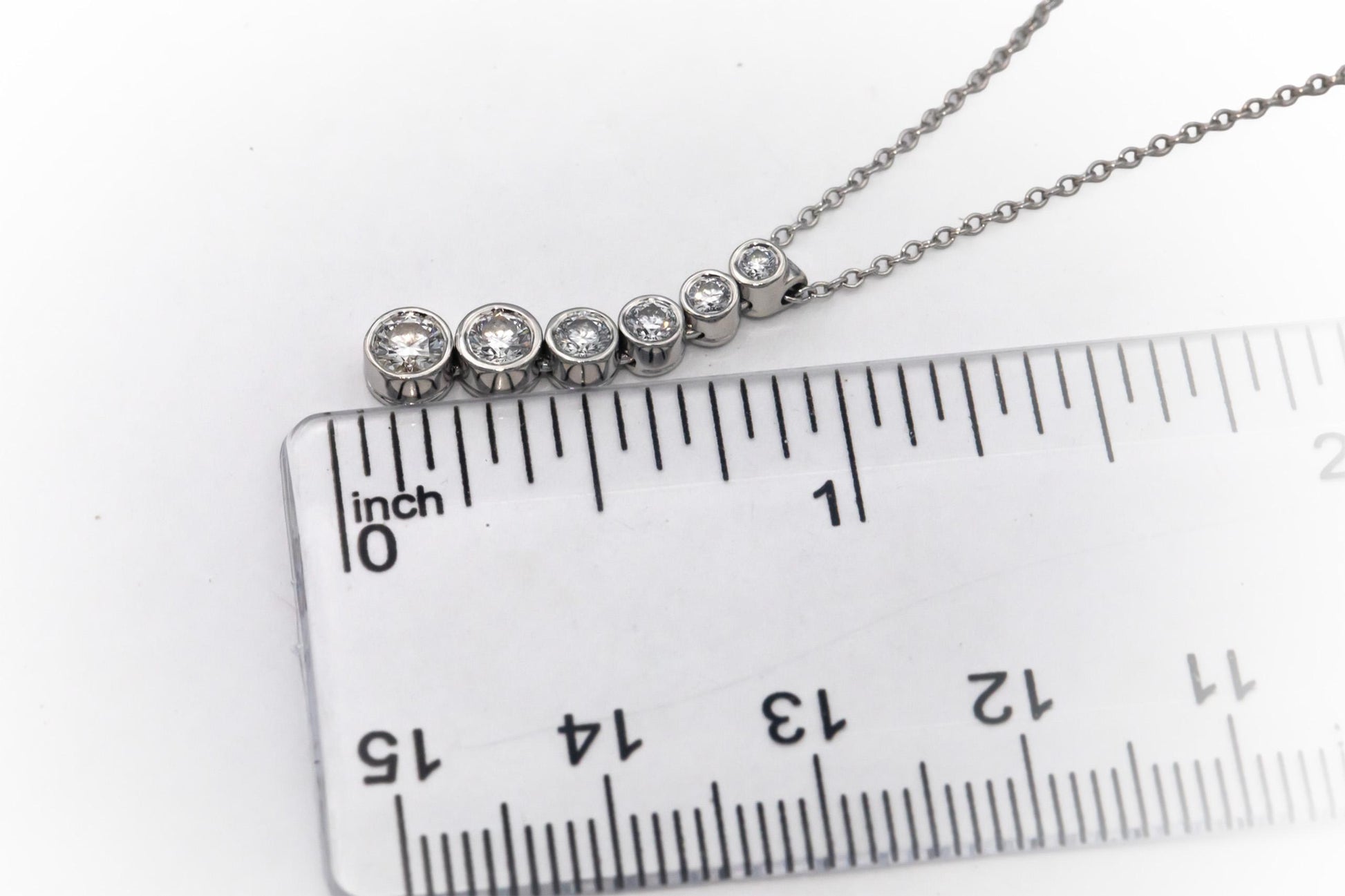 TIFFANY & CO Platinum 0.50CT VS Diamond Jazz Pendant Necklace $6400 Retail