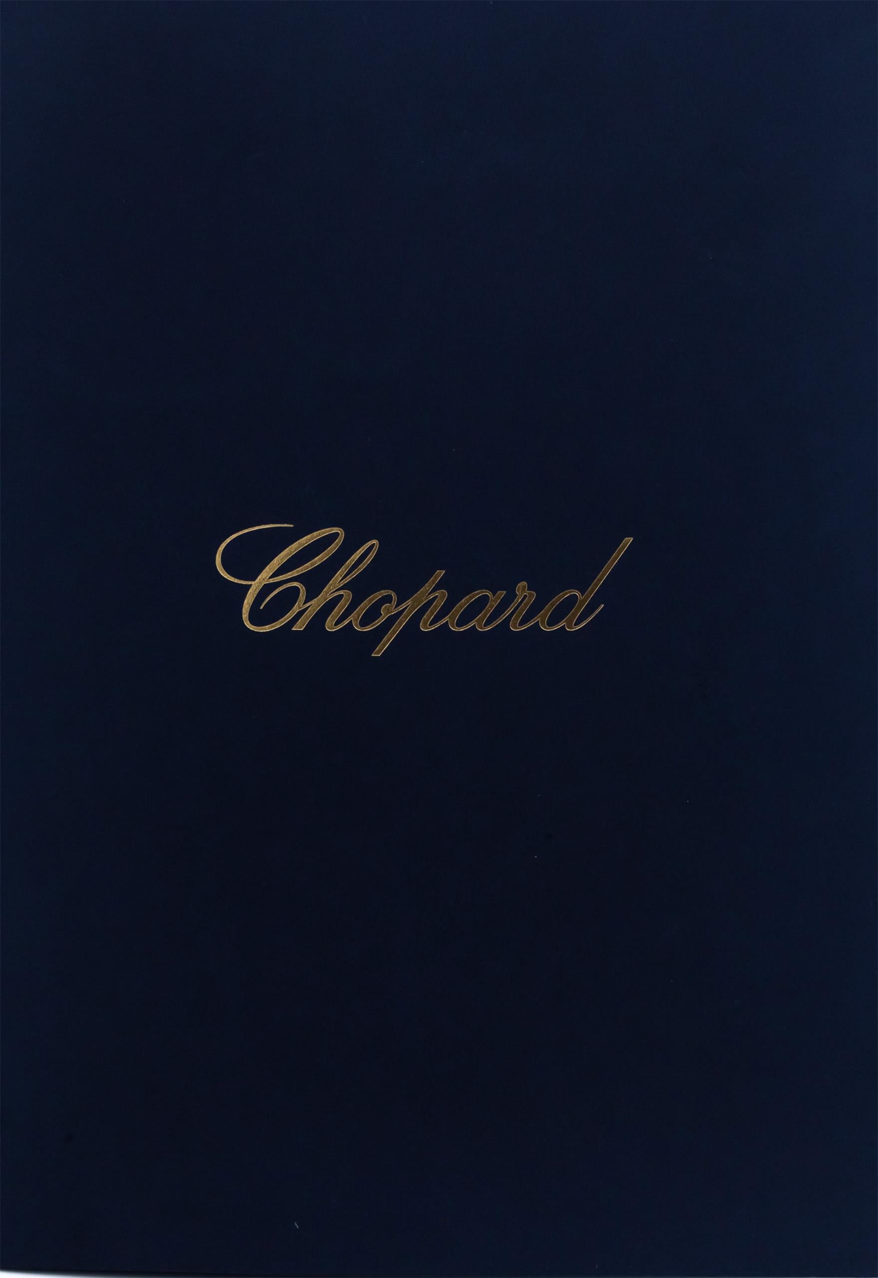 CHOPARD Happy Hearts 18k Rose Gold 0.04CT Diamond and Onyx Ring Size 5.25