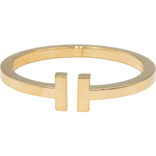 TIFFANY & CO. 18k Gold Tiffany T Square Cuff Bracelet Size Large $8400 Retail