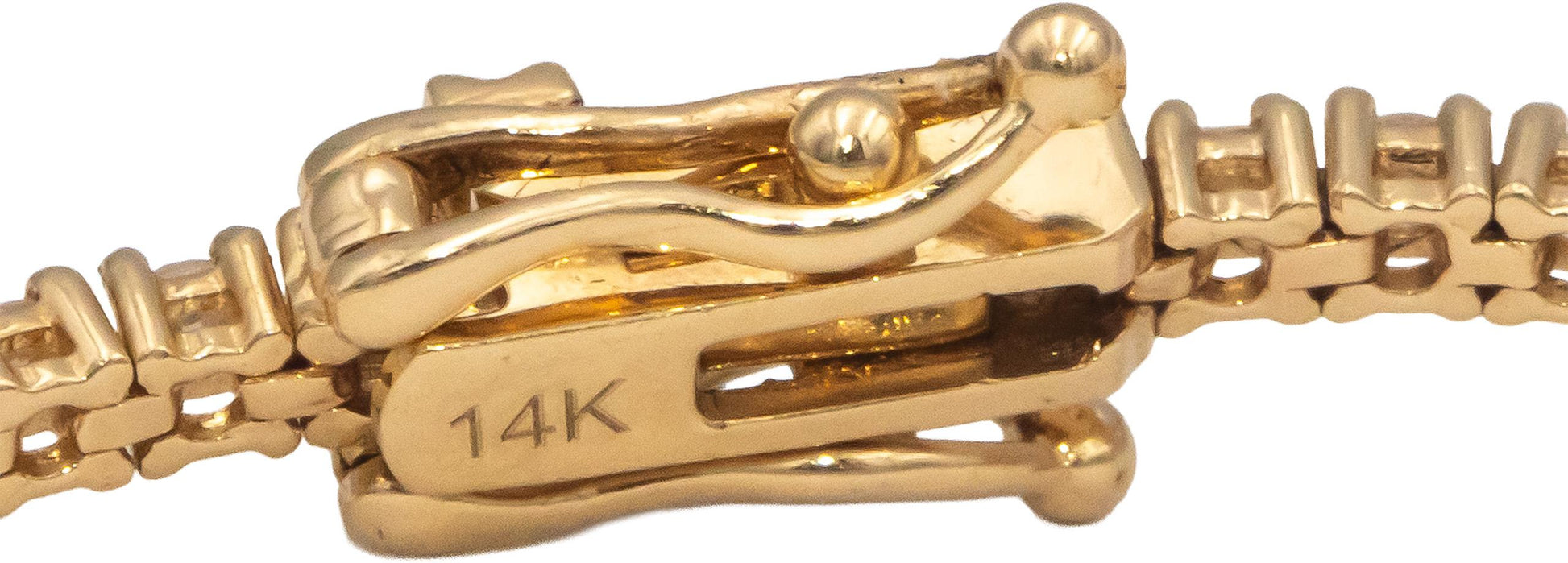 14k Yellow Gold Jewelry 1.95CT VS Round Cut Prong Set Diamond Tennis Bracelet