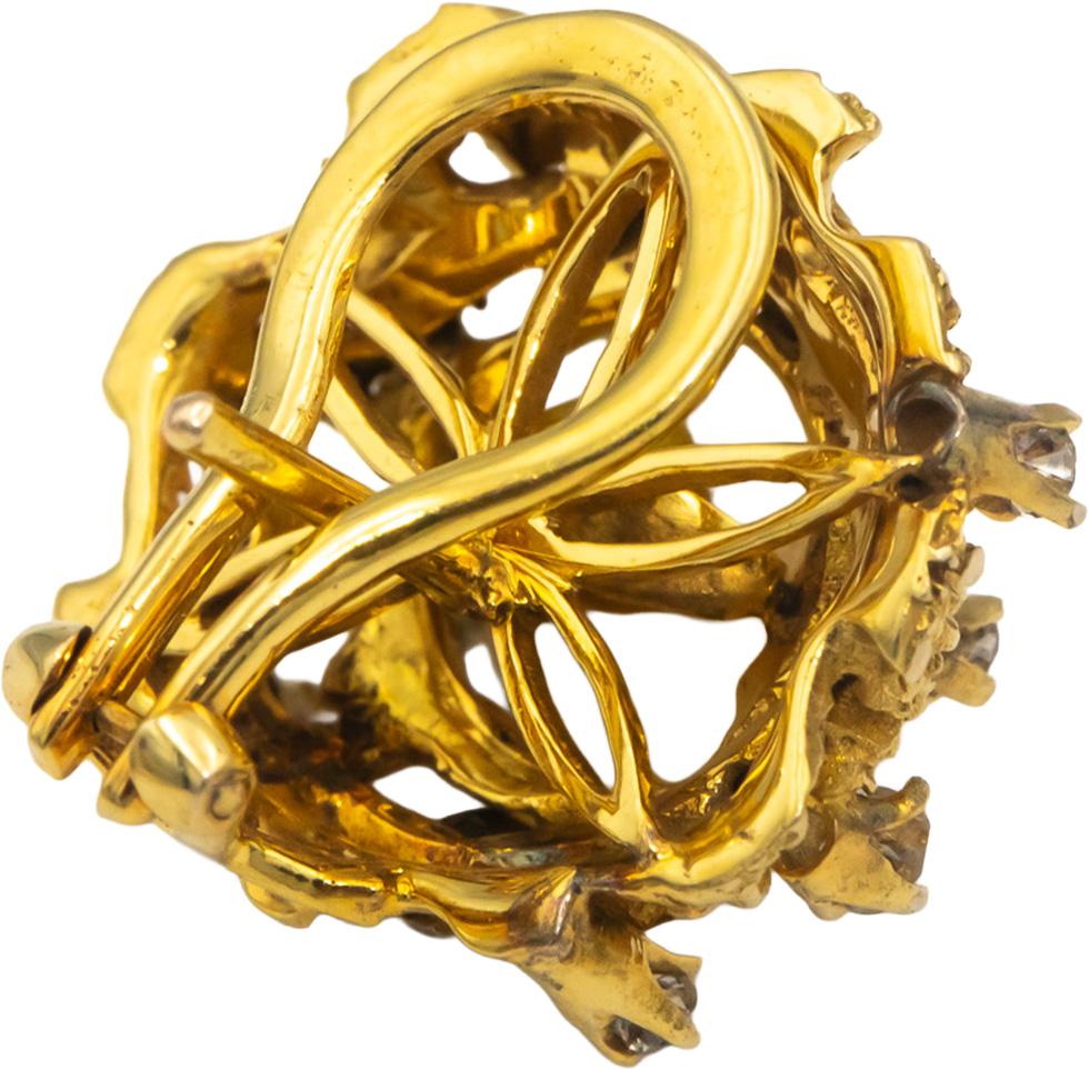 10k Yellow Gold 0.75CT VS Round Cut Diamond & 9mm Pearl Freeform Earrings