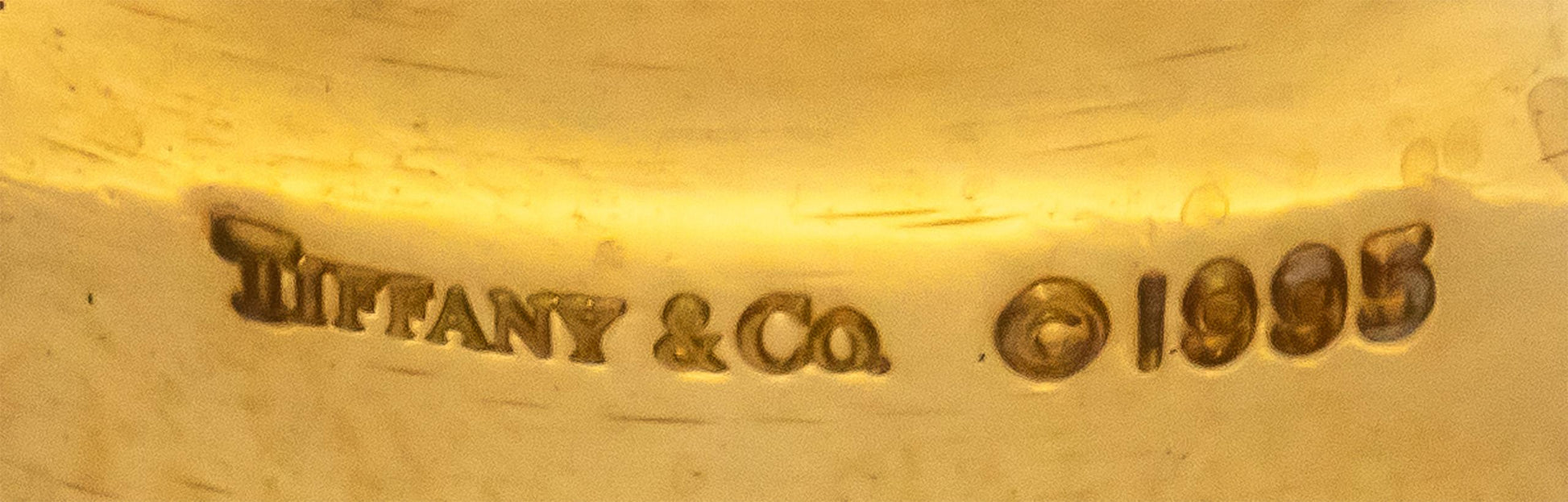 TIFFANY & CO. 18k Yellow Gold Jewelry Atlas Wedding Band Ring Size 9