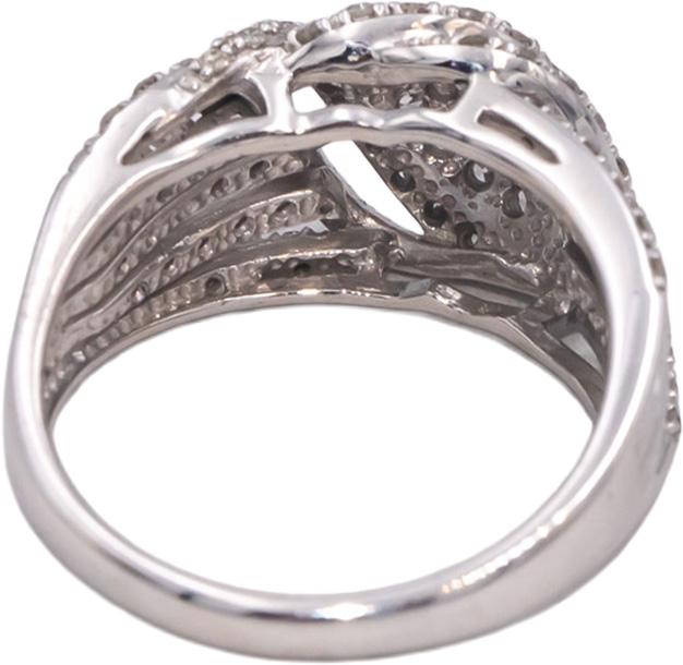 10k White Gold Jewelry Round Diamond Cluster Cocktail Ring 0.75CT Size 7