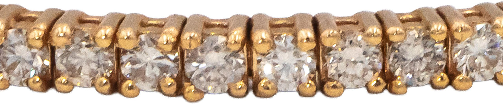 18k Rose Gold VS Round Diamond Flexible Bangle Bracelet 2.35CT