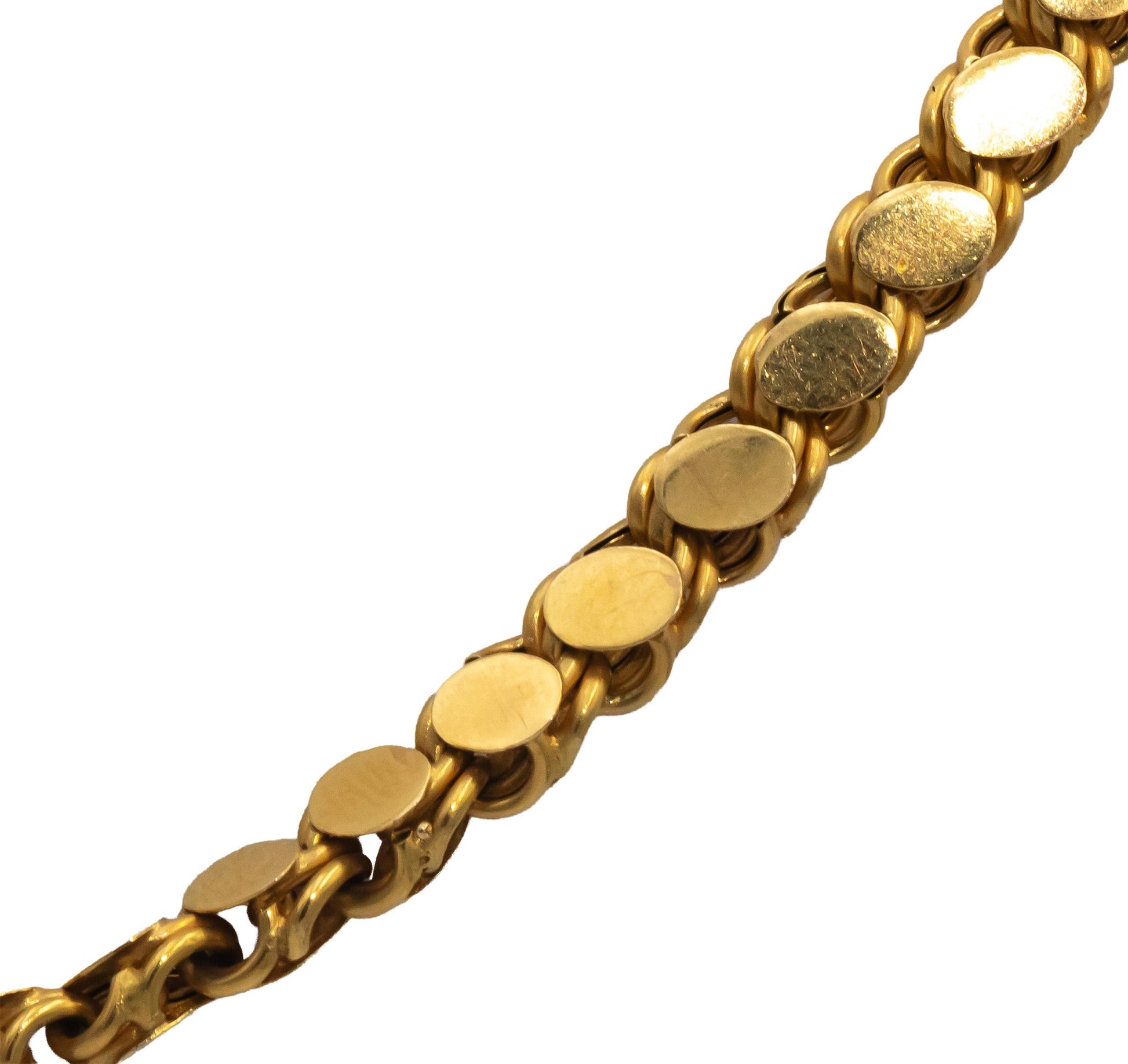 Vintage 18k Yellow Gold 81.5" Opera Length Fancy Link Necklace