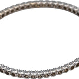 14k White Gold VS Round Diamond Inside Out Hoop Earrings 2.90CT