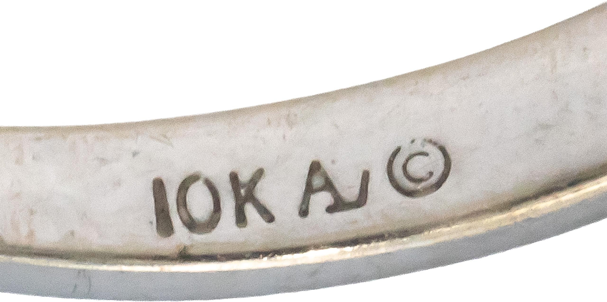 10k White Gold Round Diamond Oval Sapphire Halo Ring 1.0CT Size 6.75