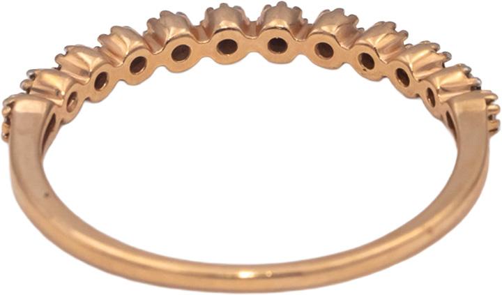 14k Rose Gold Round Diamond Band Ring 0.20CT Size 7.25