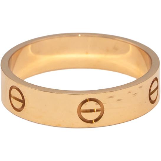 CARTIER 18k Rose Gold Love Collection Screw Motif Band Ring Size 11.5 Euro 66