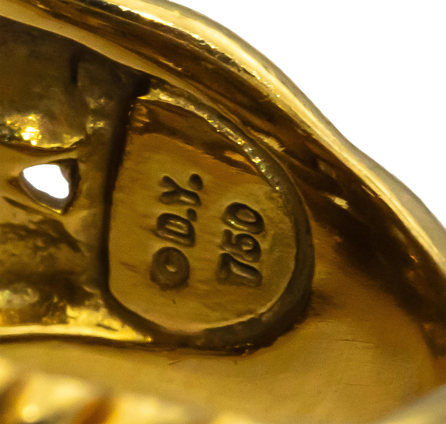 DAVID YURMAN 18k Yellow Gold Woven Knot Cocktail Ring Size 7