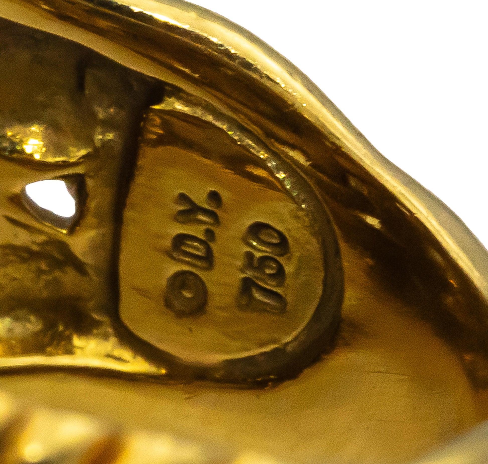 DAVID YURMAN 18k Yellow Gold Woven Knot Cocktail Ring Size 7