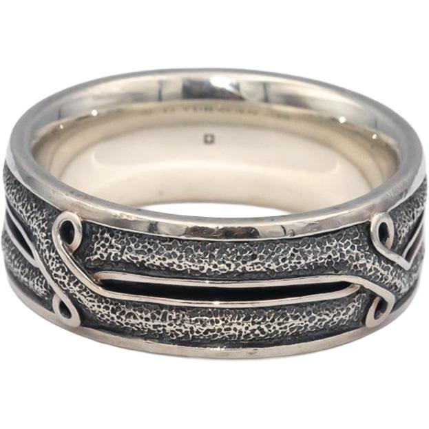DAVID YURMAN Sterling Silver Armory Men's Band Ring 10