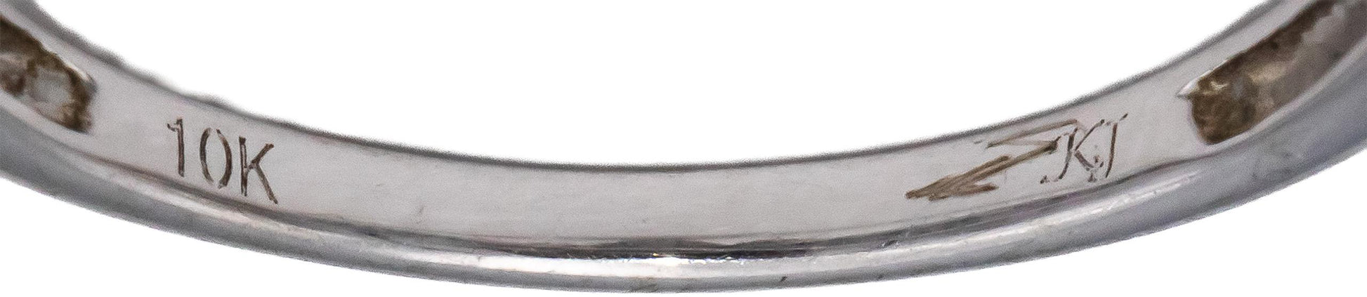 10k White Gold Round Diamond Cocktail Ring 0.25CT Size 7