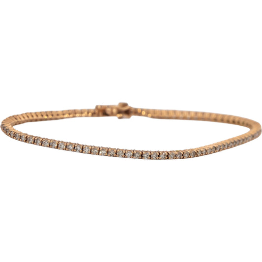 14k Rose Gold Round Diamond Tennis Bracelet 1.72CT