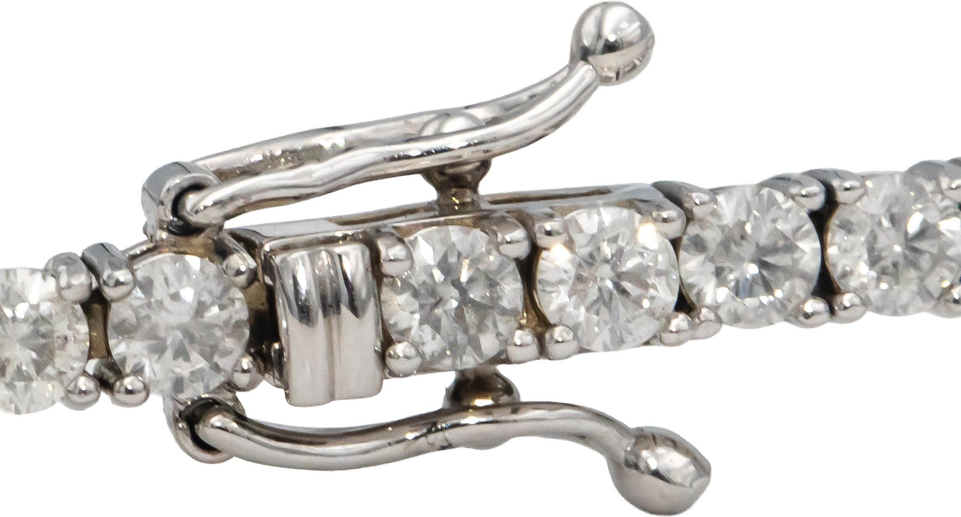 14k White Gold Round Diamond Tennis Bracelet 4.88CT