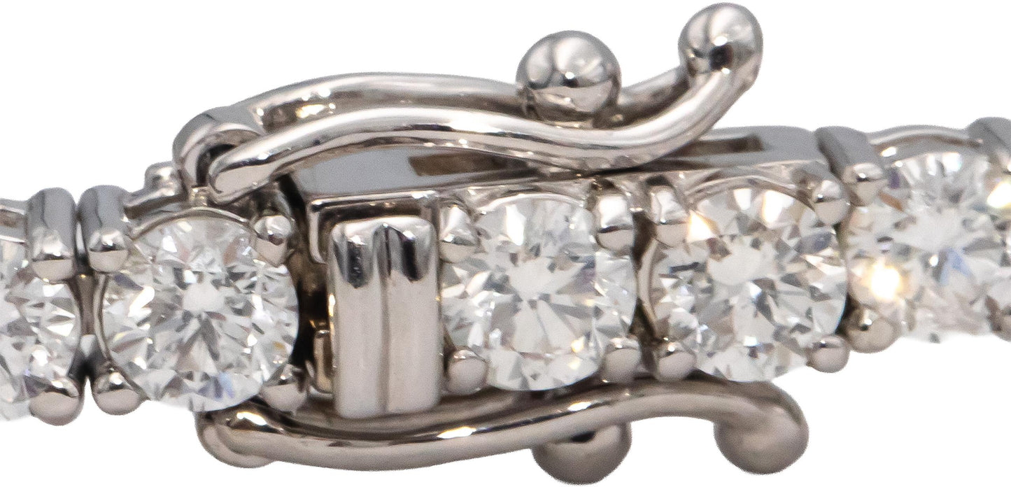 14k White Gold Round Diamond Tennis Bracelet 7.83CT