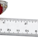 GIA 14k Gold Lab-Grown Sapphire and Round Diamond Ring 0.75CT Size 7.25