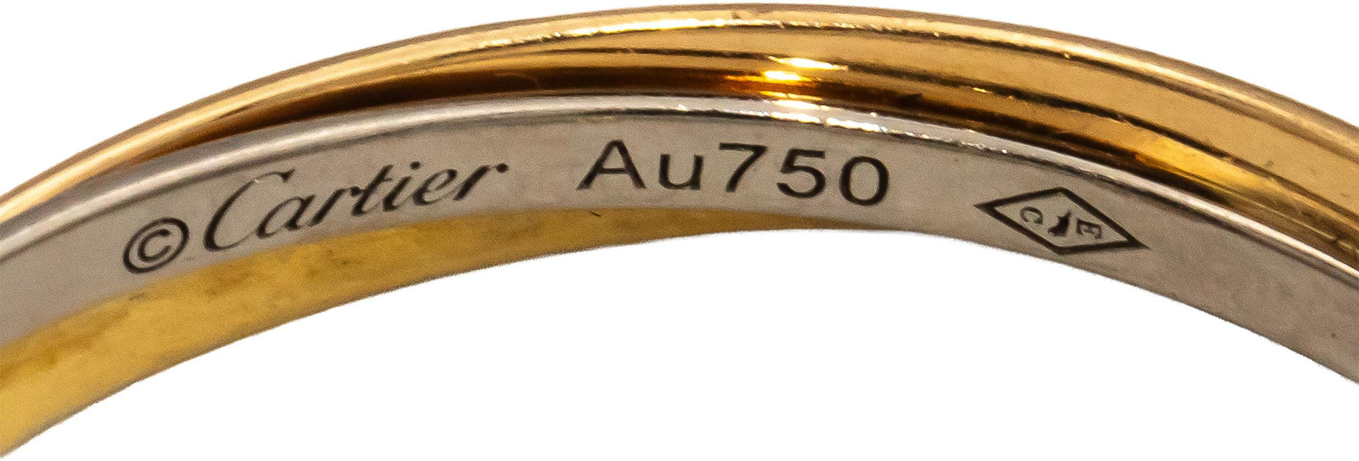 CARTIER 18k Tri-Color Gold Twisted Hoop Stud Earrings