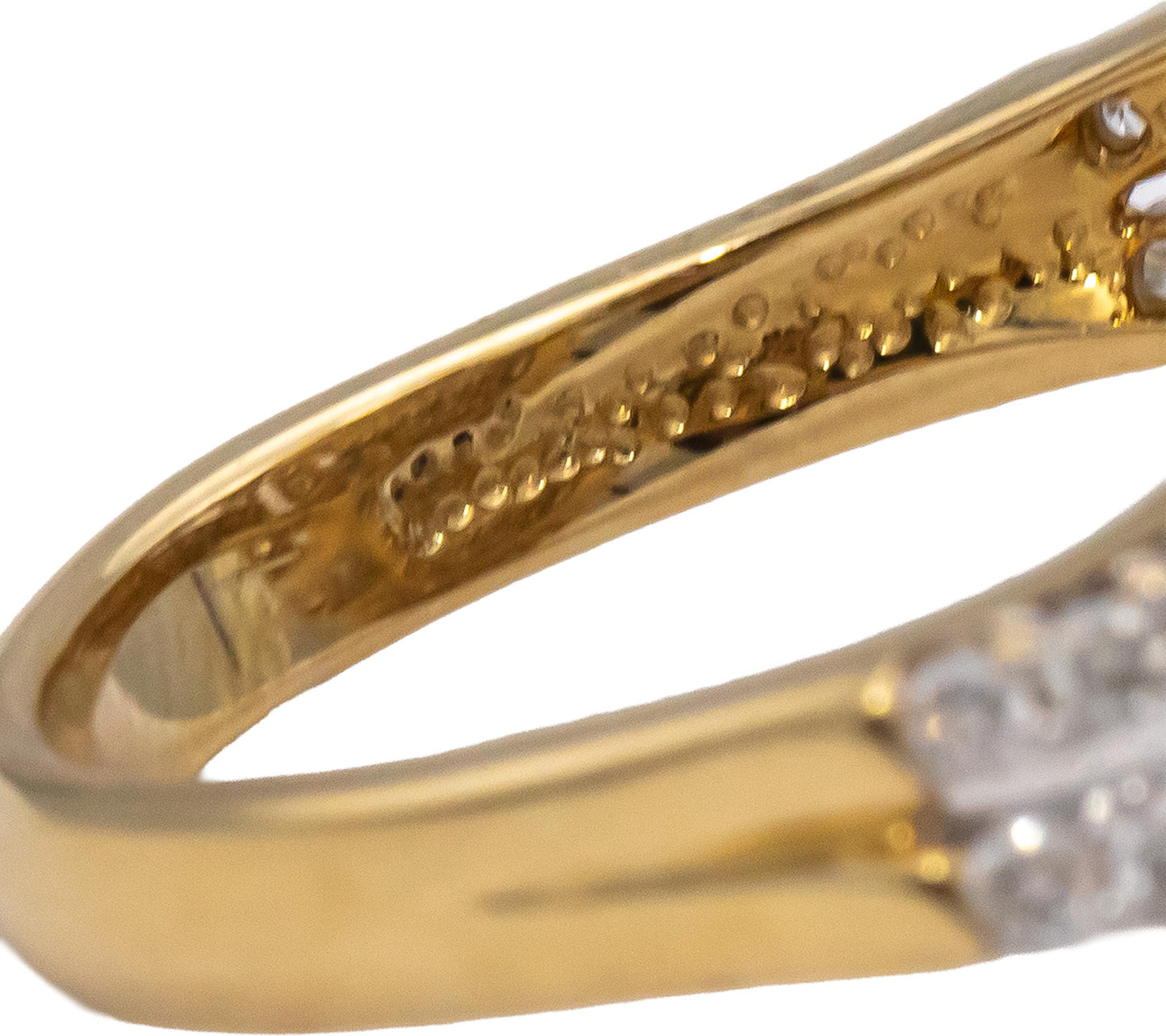 10k Yellow Gold Round and Baguette Diamond Cluster Cocktail Ring 2.0CT Size 7