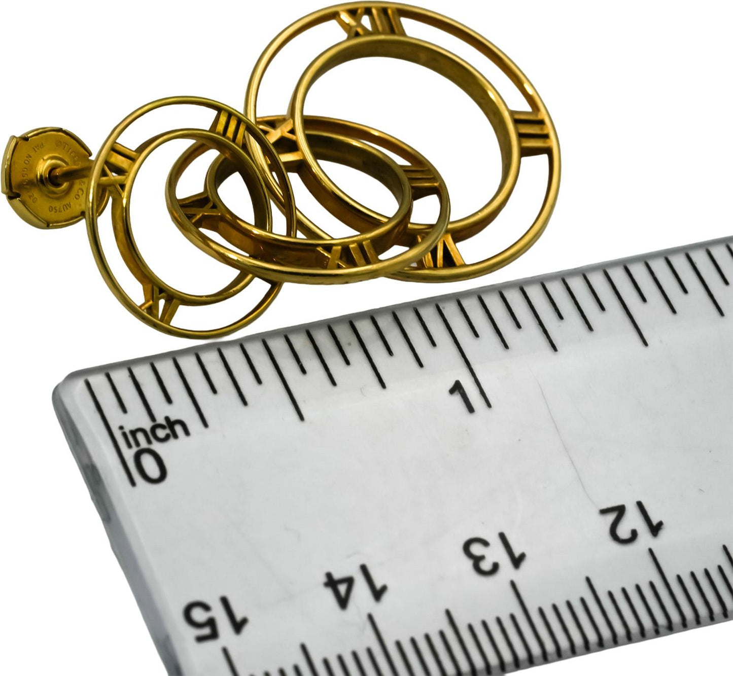 TIFFANY & CO. 18k Yellow Gold Atlas Triple Drop Dangle Earrings