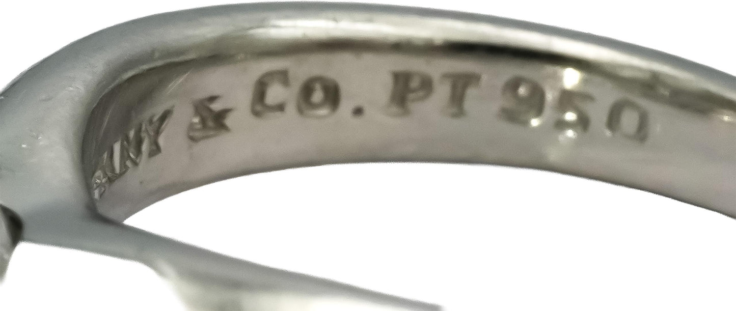 TIFFANY & CO. Platinum Peretti VS Round Diamond Ring 0.25CT Size 3.5