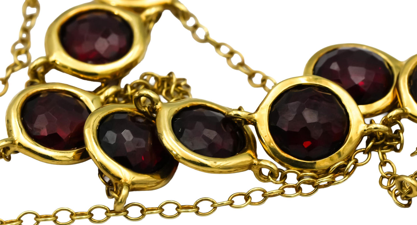 IPPOLITA 18k Yellow Gold Garnet By The Yard Chain Necklace