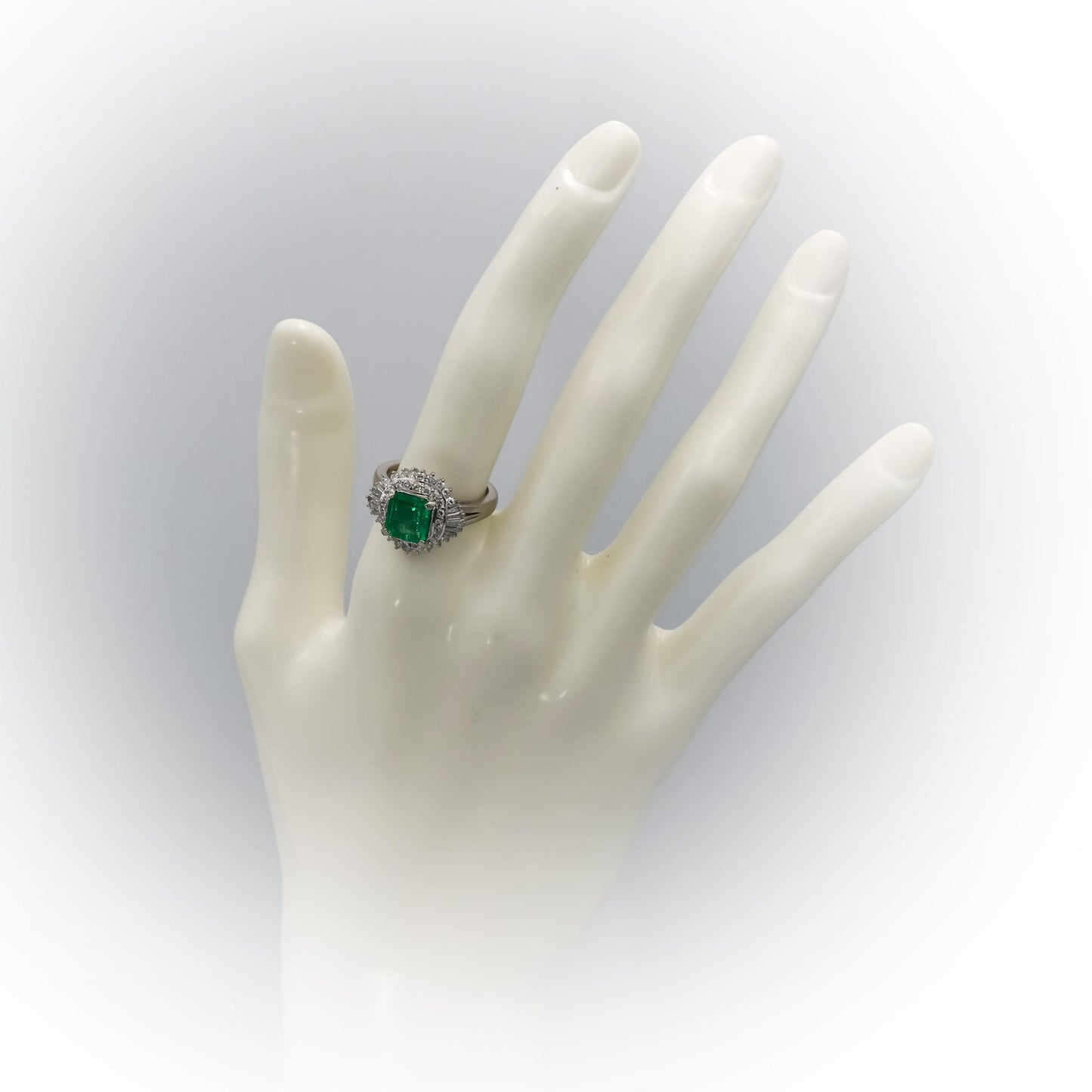 GIA Certified Platinum Colombian Emerald and Diamond Ring 3.06CT Size 6.5