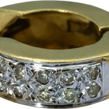 14k Yellow Gold Round Diamond Huggie Hoop Earrings 0.25CT