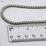 14k White Gold VS Round Lab-Grown Diamond Tennis Necklace 9.97CT