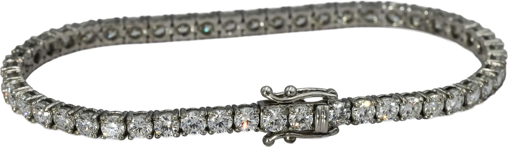 14k White Gold VS Round Lab-Grown Diamond Tennis Bracelet 7.15CT