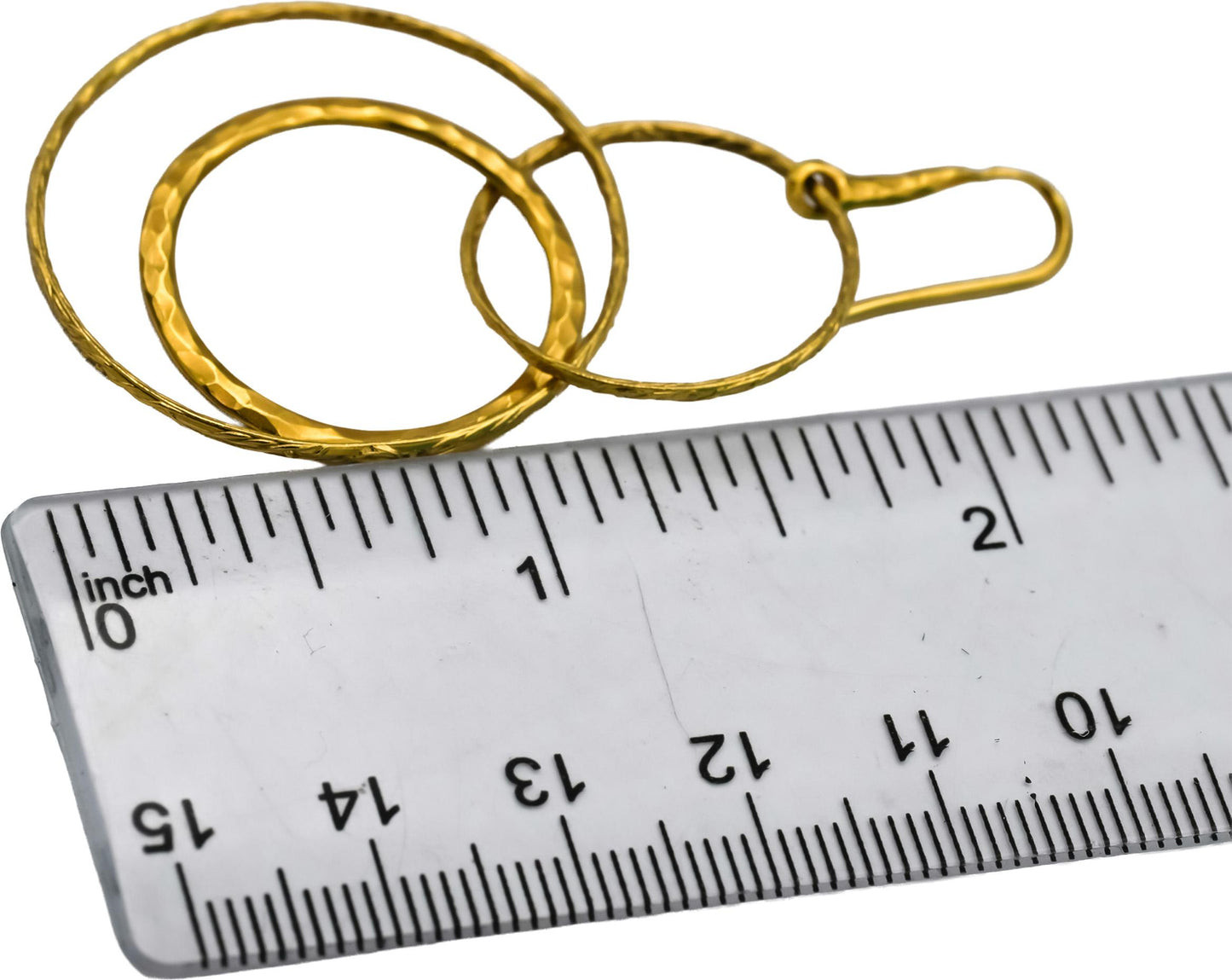 TIFFANY & CO 18k Yellow Gold Paloma Picasso Hammered Linked Circle Hoop Earrings
