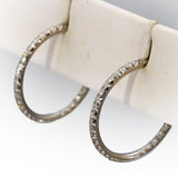 TIFFANY & CO. 18k White Gold VS Diamond Metro Hoop Earrings 0.50CT 7400 Retail