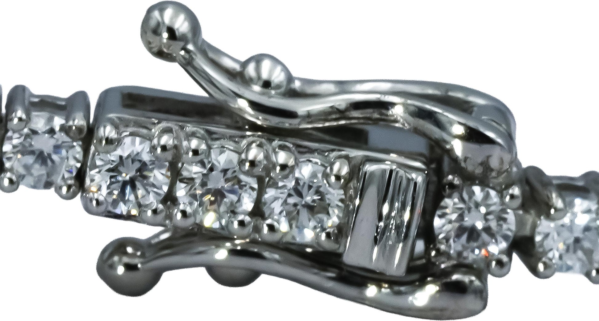 14k White Gold VS Round Diamond Tennis Bracelet 2.73CT