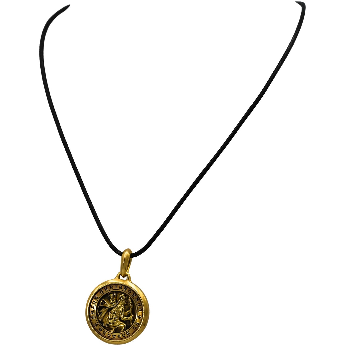 DAVID YURMAN 18k Yellow Gold St. Christopher Amulet Pendant Necklace 4650 Retail