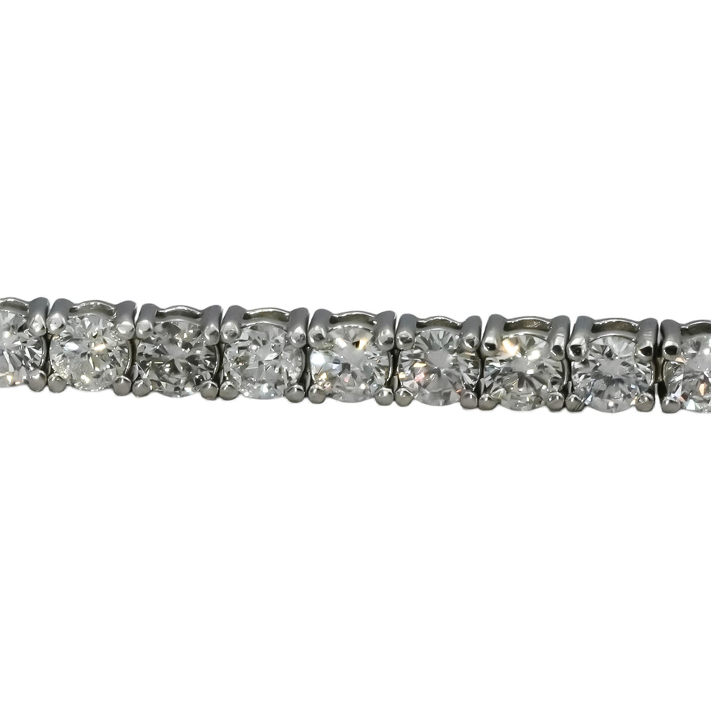14k White Gold VS Round Diamond Tennis Bracelet 3.23CT