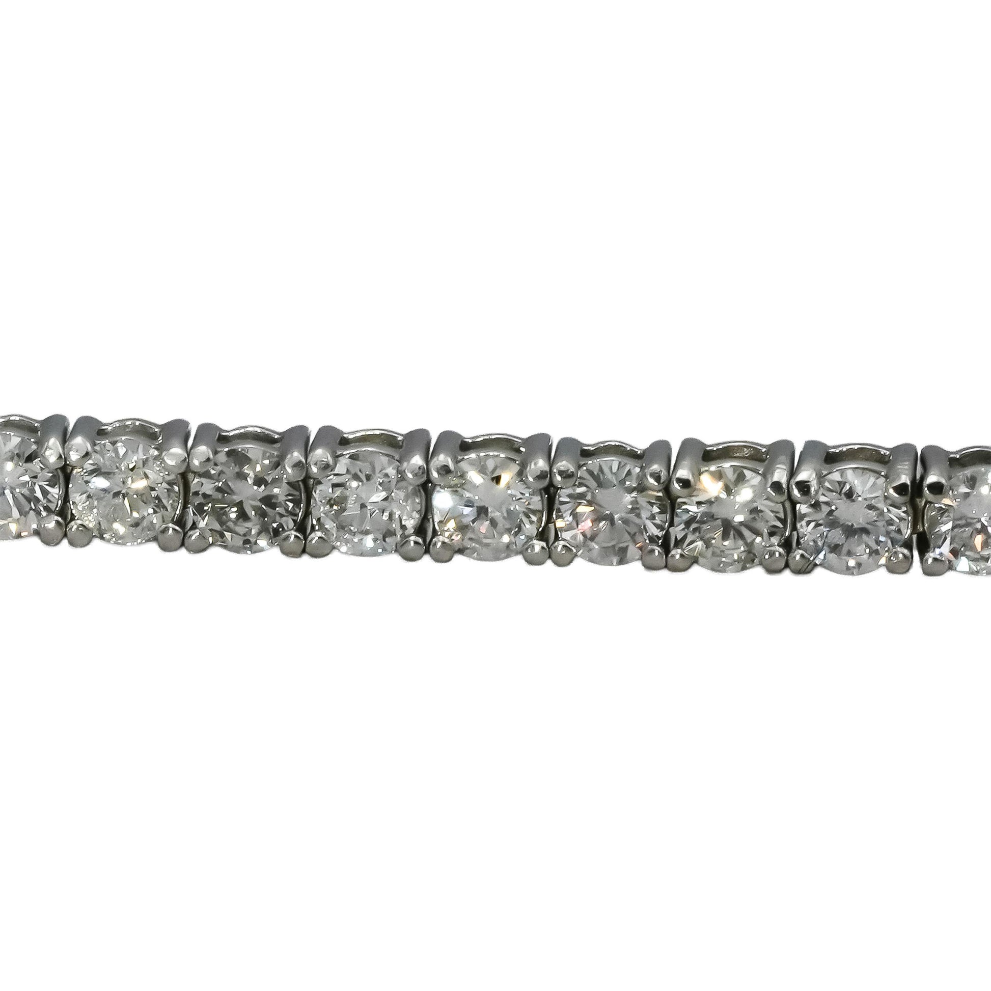 14k White Gold VS Round Diamond Tennis Bracelet 3.23CT