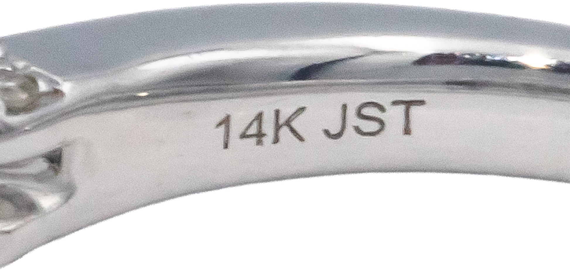 14k White Gold 1.0CT Round Cut Diamond Engagement Ring w/ 0.60CT Center Size 7
