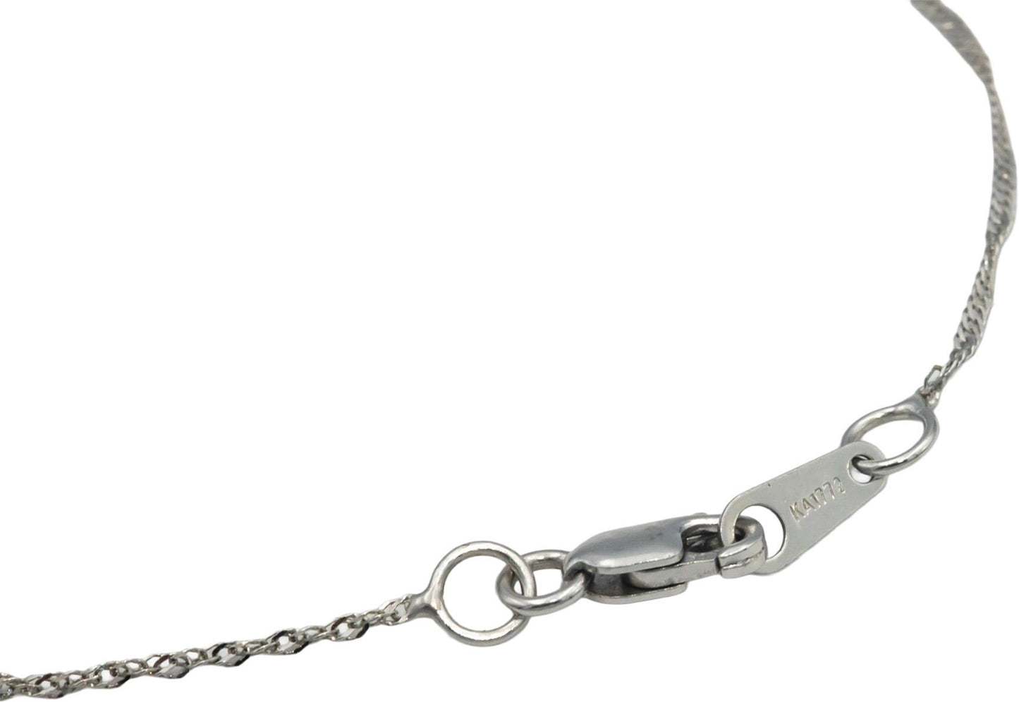 14k White Gold 1.35CT VS Diamond & Pink Sapphire Flower Pendant Necklace