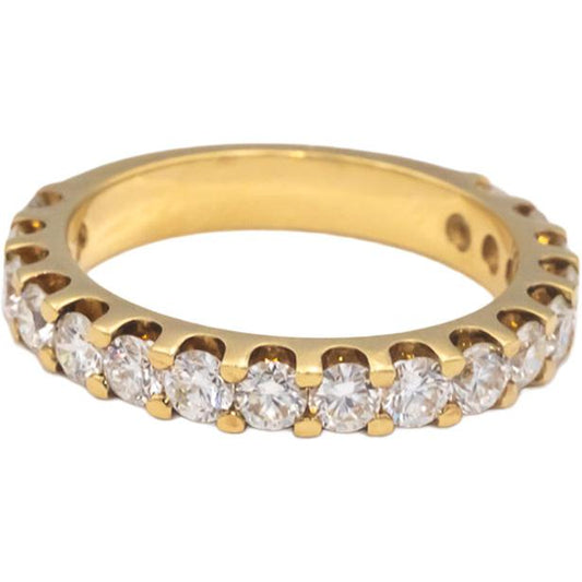 18k Rose Gold 1.76CT VS Round Cut Diamond Semi-Eternity Band Ring Size 7