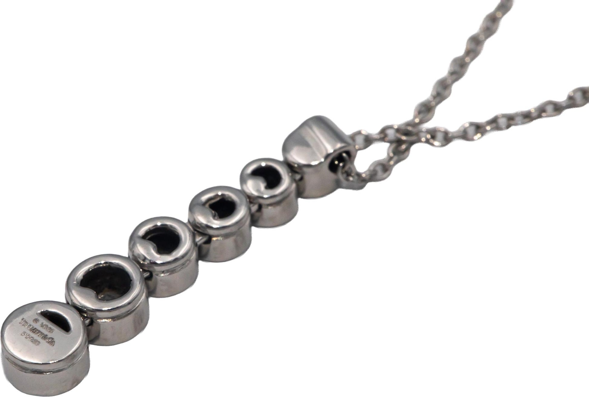 TIFFANY & CO Platinum 0.50CT VS Diamond Jazz Pendant Necklace $6400 Retail